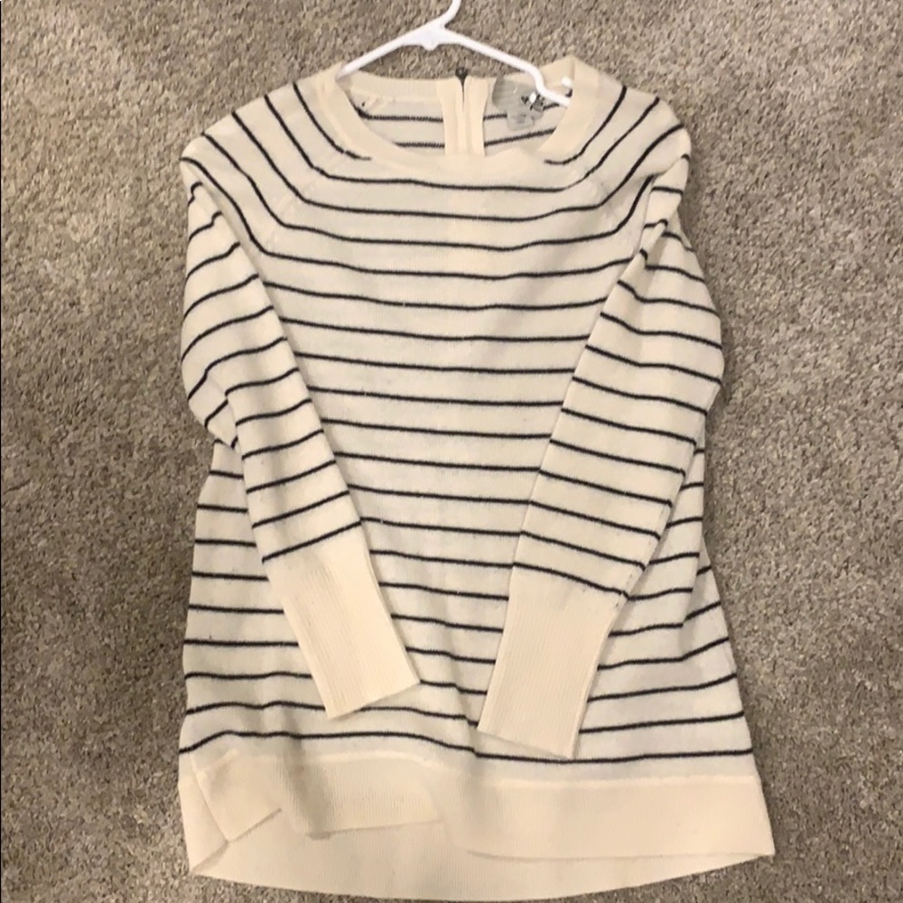 Halogen Cashmere Striped sweater